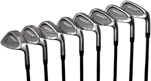 Ginty Golf Clubs Altima Complete 8-Piece XL Big & Tall Men’s +2″ Over Standard Length (Heavy Weighted – Extra Weight) Iron Set (3-PW) Premium Steel Shaft – Stiff Flex