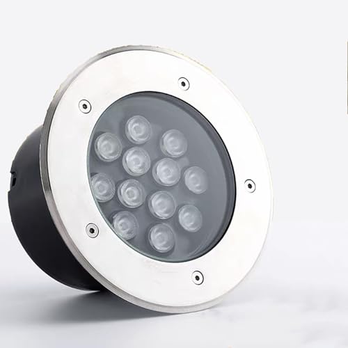 KOIAMVZW Foco LED para Exteriores AC85-265V, Luces de Paisaje en el Suelo, iluminación de lámpara empotrada Impermeable IP67, para construcción de Jardines, Luces enterradas (Blanco, 6W (85-265v))