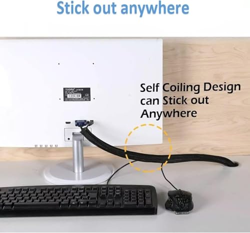 Dolaso 10ft - 1/2 inch Cord Protector, Wire Loom Tubing, Cable Sleeve Split Sleeving, Cable Tidy Sleeve, Protect Pets From Chewing Cords For USB Cable Power Cord Audio Video Cable for Home,Office - Image 3