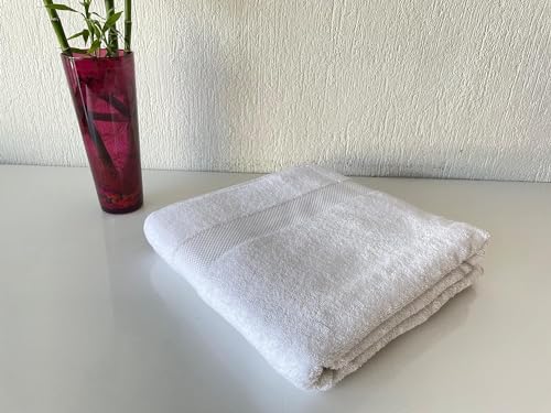 Extra Large Oversized Bath Towels, 100% Cotton Turkish Towels, 40x80 inch - Maximum Softness and Absorbency Bath Sheet, Heavy Weight 1000 Grams 35 Ounces (White, 1 Pcs)