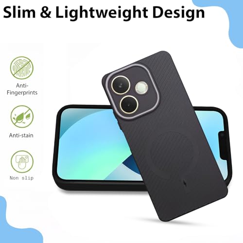 Image of LIRAMARK Rugged Carbon Fibre TPU Armor Silicone Back Cover Case for Oppo A5 Pro 5G