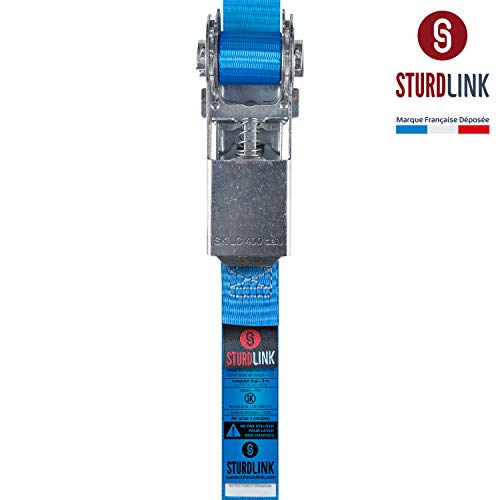 Spanngurte mit Ratsche und Haken 5m 25mm 4er Set LC 400kg / 800kg in U | Zweiteilig Zurrgurte | Ratschengurte mit Spitzhaken | Befestigungsgurt für PKW, Quad und Motorrad Anhänger | DIN EN 12195-2 – Bild 5