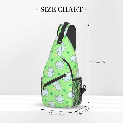 Cute Hippo Crossbody Bag Animal Shoulder Bag Backpack Cute Sling Bag Chest Casual Daypack for Outdoor3