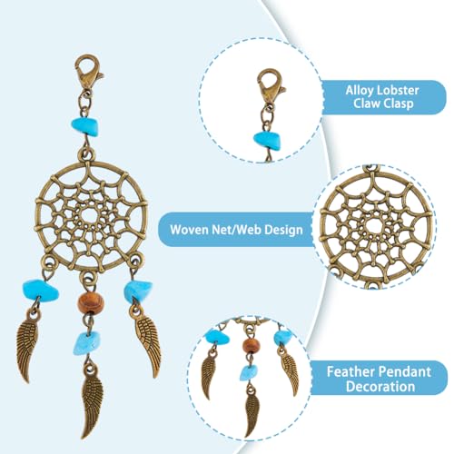Dijes de atrapasueños para personalizar bolsos y mochilas estilo boho chic 3