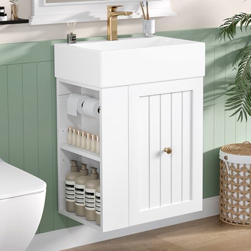 Harper & Bright Designs 20" Bathroom Vanity with Sink, Wall-Mounted
