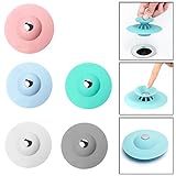 5 Pack Badewannenstöpsel Haarsieb Abfluss Stöpsel, Allzweck Stöpsel was chbecken, Waschbeckenstöpsel mit Haarsieb Funktion stöpsel für Dusche Badezimmer Spüle Küche Boden