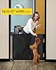 Retractable Baby Gates for Stairs, 55 Wide Mesh Dog Gate for Doorways, 33.6" Tall Easy to Use Pet Fence for The House, Toddler Safety Essentials Indoor&Outdoor, Black