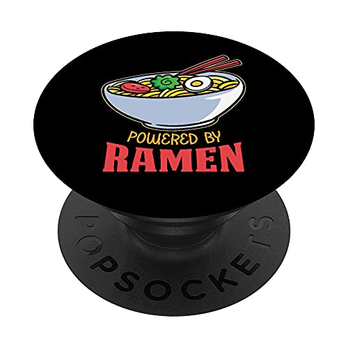 Powered By Ramen Japanese Kawaii Noodle Anime Food Fan Soup PopSockets PopGrip Intercambiable Cover