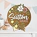 Personalized Wooden Name Sign for Nursery - Baby Girl's Custom Name Sign Room Decor, Signs for Kids Room Wall Decor, Gift for Baby Shower, Newborn, New Mom Dad Gift