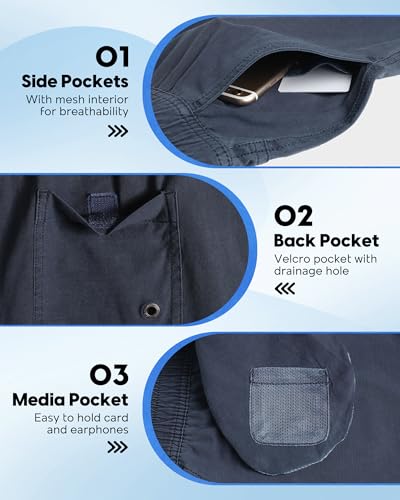 Image of maamgic Men's 5 inch Inseam Shorts Pull-On Relaxed Fit Comfort Stretch Short Shorts with Pocket