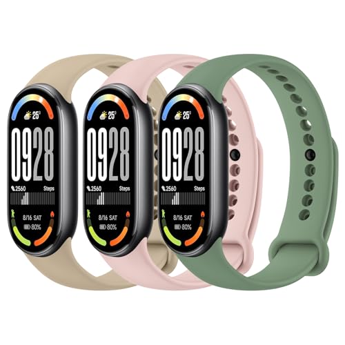 Bracelet Xiaomi Smart Band 8 Tobfit lot de 3 rechanges en silicone souple réglable