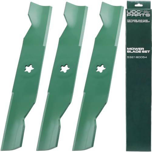 UDC Parts 532180054 Lawn Mower Blades Replacement for Husqvarna 48 Inch YTH24V48 YTH24K48 YTH2348 YTA24V48 173920 180054 Craftsman 575938201 Z4824 LOGTH2448T 588811002 / High Lift Mulching 3 Pack