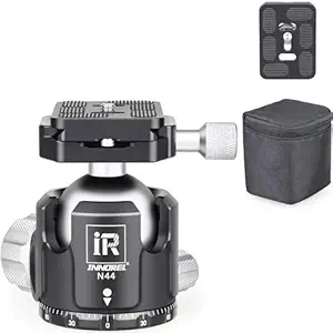 Low Profile Tripod Ball Head-INNOREL N44,Panoramic CNC Metal Camera Tripod Ball Head with Two 1/4