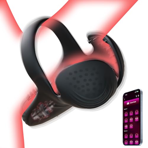 Kerero Vibrating Cock Ring Sex Toys for Men Penis Ring Vibrator with 10 Vibrations APP Control Male Sex Toy for Testicle Stimulator Adult Toy for Men Erection Sex Adult Toys Couple Sex Toys