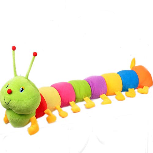 Caterpillar Plush Toy 19 inch Long Colorful Caterpillar Pillow Kids Birthday Gift Plush Toy