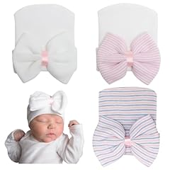 3 Pack Hat: Pink & Pink Bow & Pink Blue White