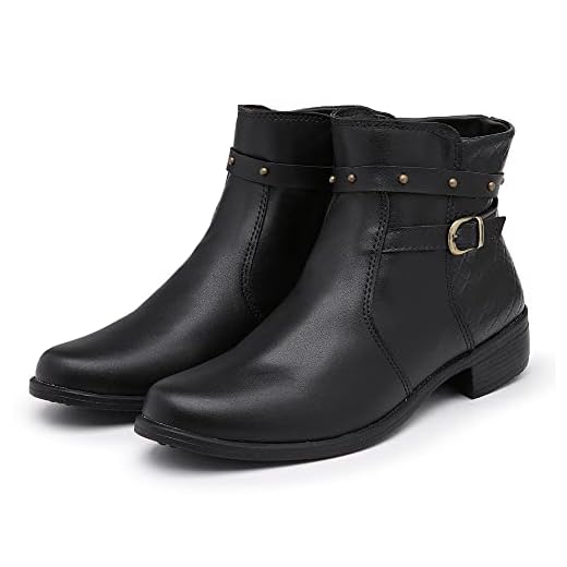 Bota Feminina Ankle Boot Cano Curto Salto Baixo Bico Fino Fivela E Ziper Lateral