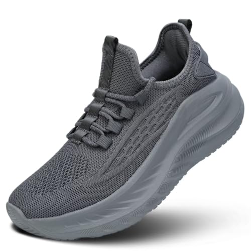 Image of Pozvnn Mens Walking Shoes Fashion Tennis Walking Slip on Sneakers Casual Gym Workout Lightweight Comfortable Trainers