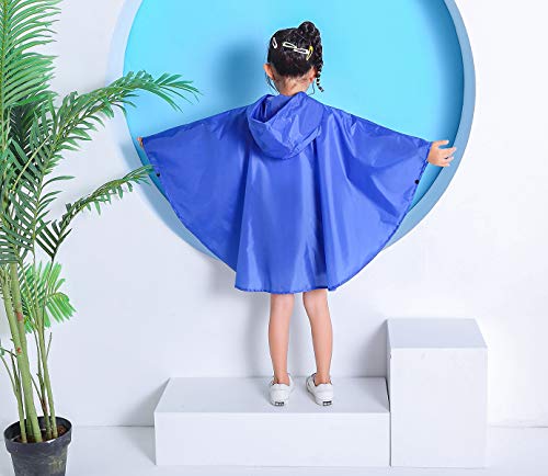 Image of Freesmily Kids Cute Raincoat Waterproof Rain Poncho Jacket Coat for Girls Boys