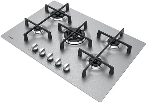 Piano Cottura Gas 5 Fuochi PremierTech - 75 Cm Inox, Bruciatore Wok E Griglie Ghisa, Pronto Per Metano E GPL - Foto 9