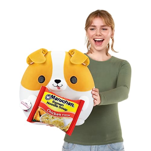 Snackles Serie 1 - Corgi, Surprise Medium Plush, Ultra Soft Plüsch, Kuschelig Squishy Comfort, 28 cm, Plüsch mit Lizenz Snack Brand Accessory (Corgi)