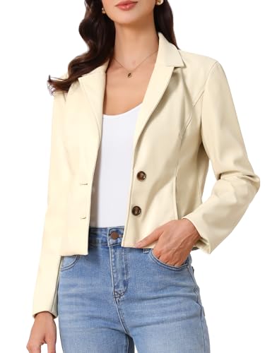 Veste de moto femme en similicuir blouson décontracté pour sortie urbaine