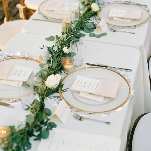 SEQUINNOW 100 PCS Silver Disposable Round Placemats 13 Inch Metallic Foil Mesh Charger Place Mats Silver Doilies for Dining Table Birthday Wedding Christmas Party Holiday Decoration by SEQUINNOW - Used condition - Image 5