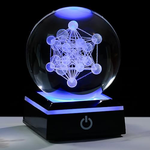 La mejor selección de La Vida en Cuba disponible en línea para comprar. 38 Qianwei - Bola de Cristal 3D del Cubo de Metatrón con Base Táctil de Iluminación LED Colorida – Luz Nocturna Flor de la Vida – Esfera de Geometría Sagrada de Rejilla para...