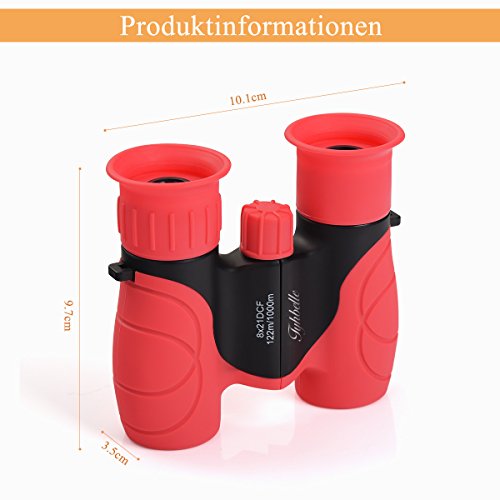 Tyhbelle Mini Kinderfernglas 8 X 21, Robustes Fernglas für kleine Entdecker in Blau,Grün und Pink (Pink) – Bild 7