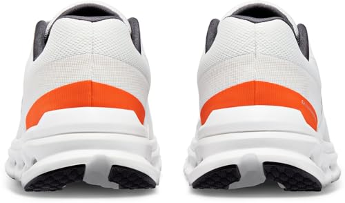 Image of On Men's Cloudrunner Sneakers, Undyed-White /Flame, 12 Medium US