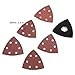 100pcs Sanding Paper, 80mm 60/80/120/180/240 Grits Triangular Hook & Loop Triangle Sandpaper +1 Sand Pad for Bosch Fein Oscillating Multi Tool