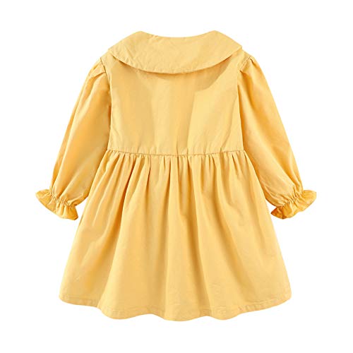 Mud Kingdom Girls Drees Peter Pan Collar Ruffle Lace Collared Long Sleeve Dress 2-8 Years2