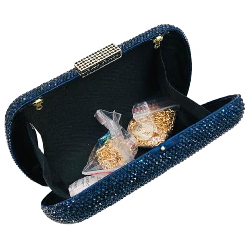 Image of Boutique De FGG Mini Rhinestone Clutch Purse,Evening Bags and Clutches for Women Formal,Crystal Clutch Bag Wedding Handbags