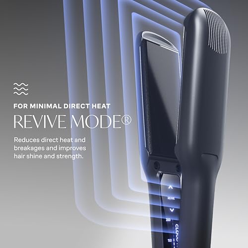 CLOUD NINE The New Wide Iron Hair Straightener | Variable Temperature Control | Revive Mode Mineral-Infused Plates | Digital Display 360° Swivel Cord | Protective Guard | Strong Shiny Sleek Results - Image 5