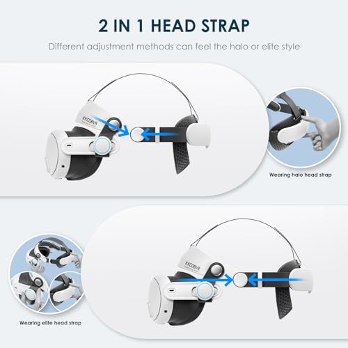 kkcobvr q3 halo strap compatible with meta quest 3quest 3s enhanced comfort replacement elite head strap compatible with oculus 33s by adjusting the side knobs