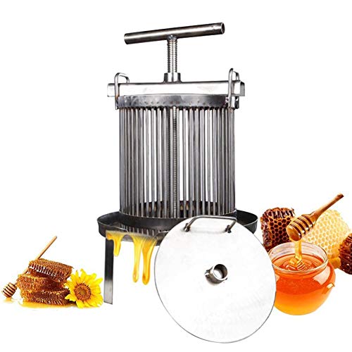 Nishci Honey Extractor Stainless Steel Manual Honey Presser Honey Bee Extractor Beekeeping Tools For Farm Ranch 10kg Capacity