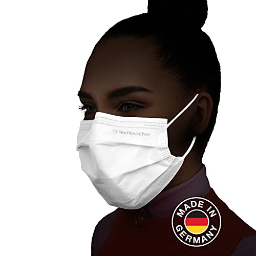 Textilmacher 50x OP Maske, Oekotex Standard, 3-lagig Mundschutz Nasenschutz medizinisch, Made in Germany, CE…