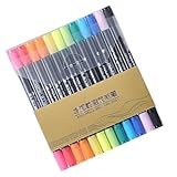 Photo Gallery popetpop 12 pezzi doppia punta per colori acquerello con punta pennello per colorazione e calligrafia per scuola e casa Photo Gallery popetpop 12 pezzi doppia punta per colori acquerello con punta pennello per colorazione e calligrafia per scuola e casa