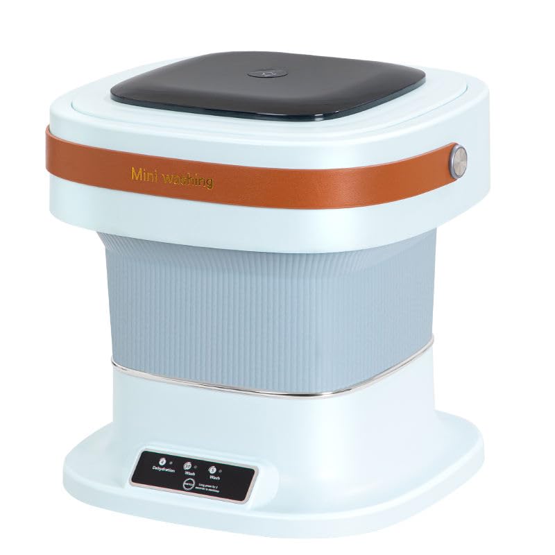 Product image of Heavy Quality Mini Portable Folding Washing Machine with Washing Capacity of 2kg Integrates Washing and Dewatering Functions Baby Clothes Underwear Socks Dryer Deep Cleaning