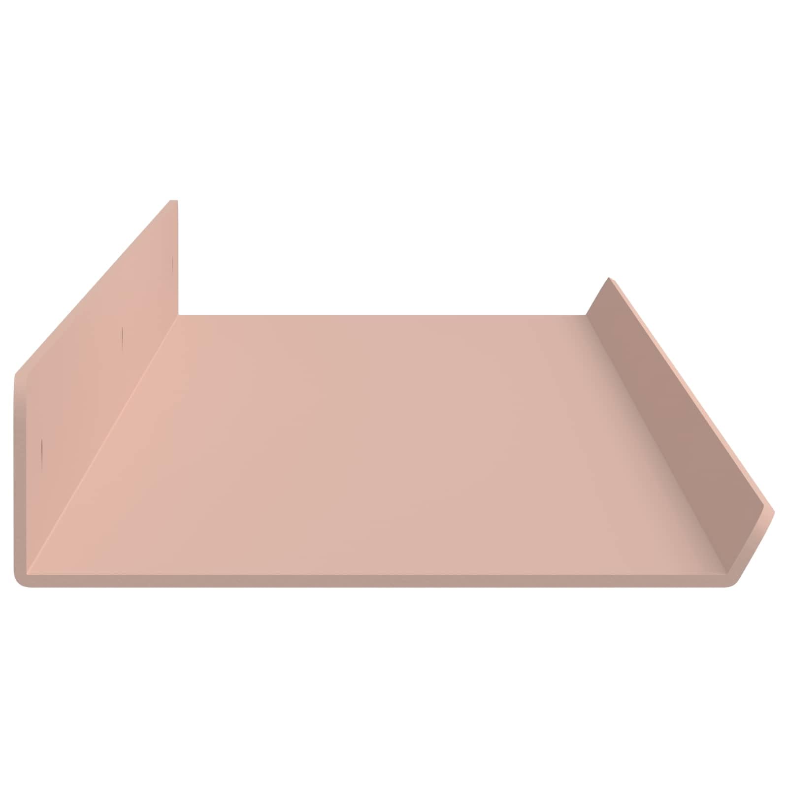 Schwebendes Wandregal aus Stahl 4er Set Rosa matt 80 x 9 x 2,5 cm, hängeregal, Bücherregal, Küchenregal, Badregal für Aufbewahrung und Deko