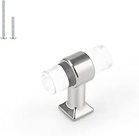 Vista 12 de Paquete de 25 Manijas de Gabinete de Cocina de Cristal Acrílico Orger, Manijas de Cajón con Acabado Cromado Plateado, Centros de Orificios de 3