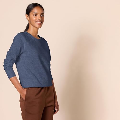Image of Amazon Essentials Women's Fleece Crewneck Long Sleeve Pullover Sweatshirt (Available in Plus Size)