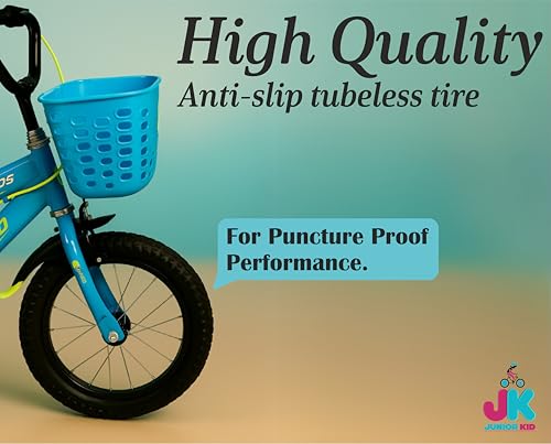 Image of JUNIOR KID 14T PRO Ultra Cycle for Kids | Rigid Bicycle for Kids with Training Wheels |Kid Cycle for 2-5 Years of Children, 8 Inches, Sky Blue