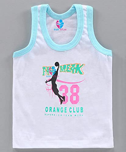 Image of Presents Born Baby Pure Cotton Printed Innerwear baniyan Kids Vest Infants Sando Unisex Sleeveless Regular fit Undershirts for Boys and Girls Pack of 6