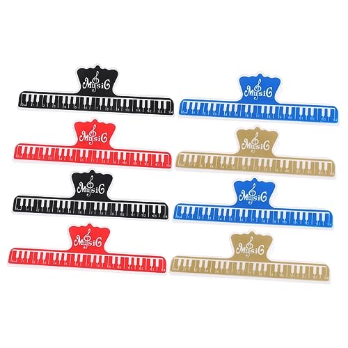 Abaodam 8pcs Music Book Clip Page Sheet Music Holders Plastic Sheet Clips for Piano