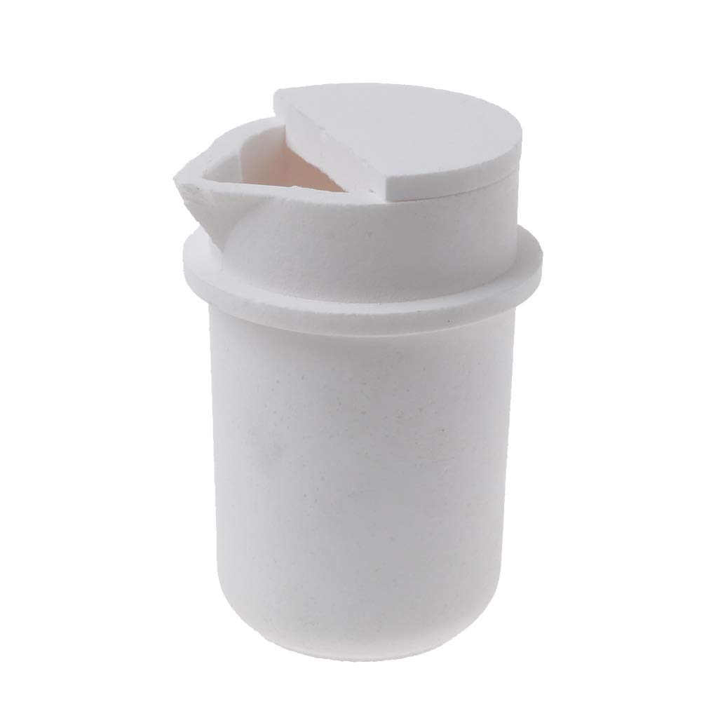 SZYDD 1kg Quartz Crucible Cup 1KG Cup Melting Refining with Lid for Melting Gold Silver Alloy