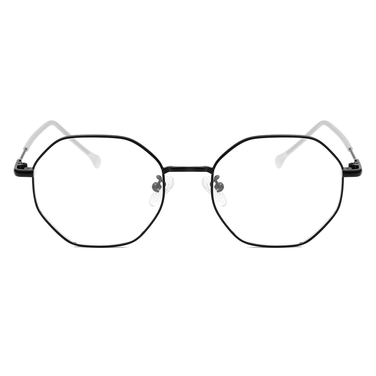 Gleyemor Blue Light Glasses for Women Men Vintage Octagonal Metal Gold Frame Computer Glasses