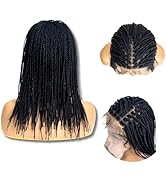 PIB 12” Single Full Lace Braid Wig – Micro Box Braid Braided Wig, Knotless Braided Wigs for Black...