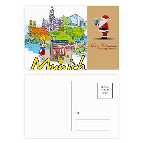 Cartes postales Père Noël de Munchen lot de 20 pour ne jamais manquer de mots de remerciement