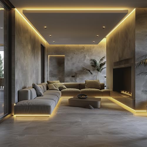 Image of COB Led Strip, 5M 3000K Warm White LED Strip Lights,480LEDs /M, CRI 90+, Easy DIY Home Decor Installation, Home DIY Lighting [Energy Class A] (12V, 5M)
